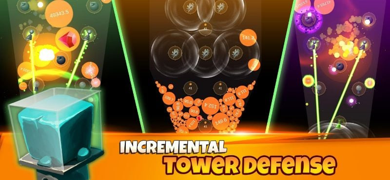 alt: Giao diện chọn tháp phòng thủ trong game TowerBall