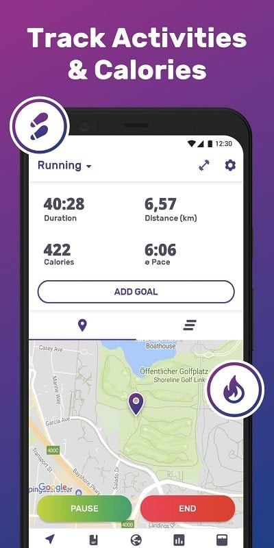 alt: Giao diện FITAPP MOD APK trên điện thoại