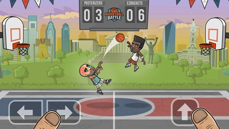alt: Giao diện game Basketball Battle phiên bản mod