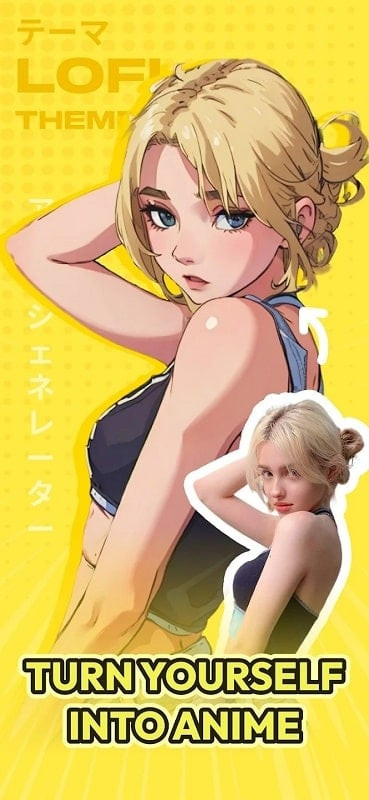 alt: Giao diện ứng dụng AI Anime Filter cho phép lựa chọn nhiều phong cách anime khác nhau