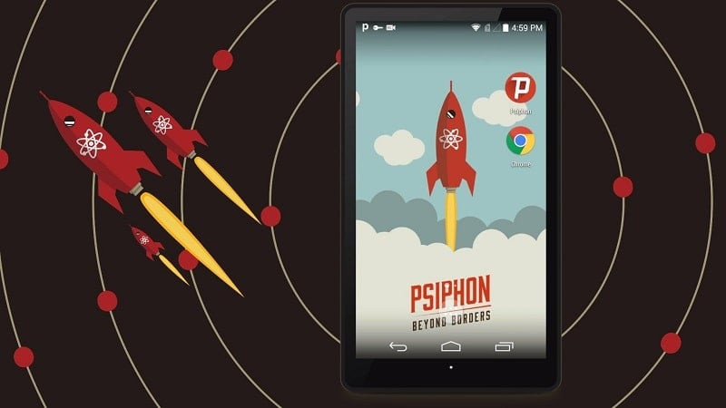 alt: Giao diện ứng dụng Psiphon Pro MOD APK