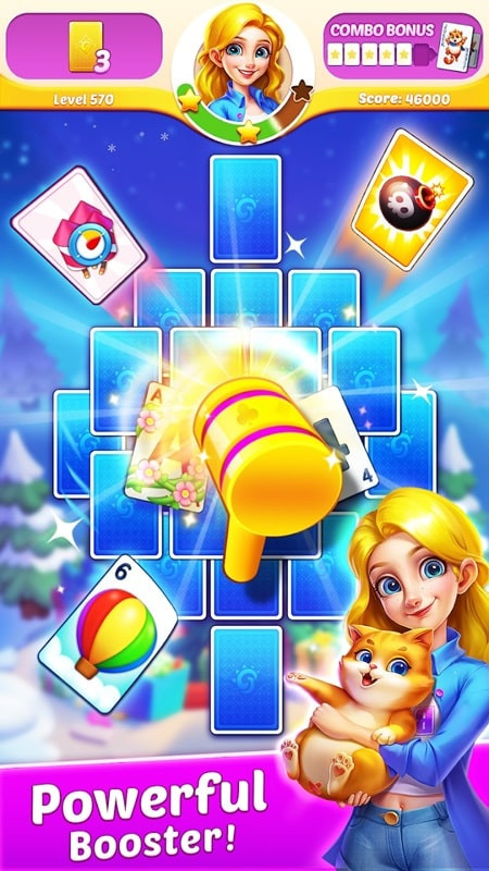 alt: Màn chơi trong game Solitaire Tripeaks Diary