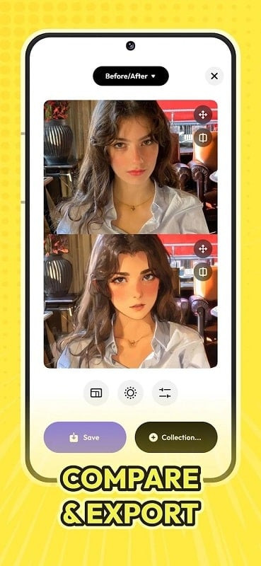alt: Tính năng tạo phim hoạt hình từ ảnh trên ứng dụng AI Anime Filter