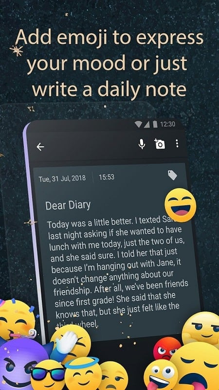 Giao diện ứng dụng My Diary & Journal with Lock