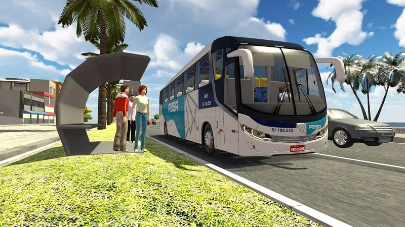 Hình ảnh đón trả khách trong game Proton Bus Simulator Road